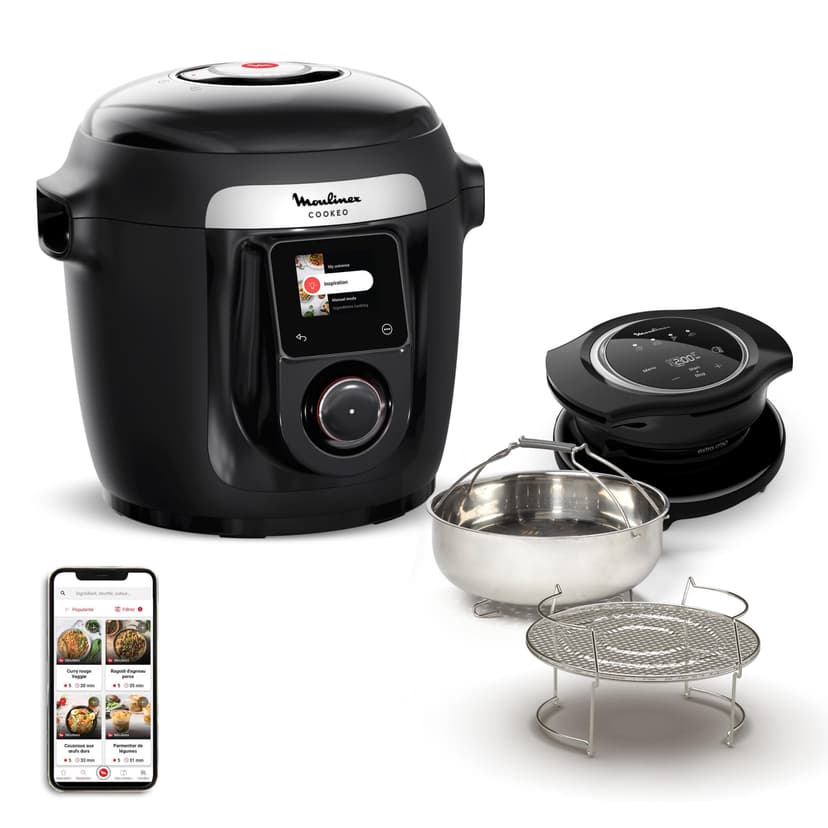 Moulinex Cookeo Wi-Fi with Extra Crisp, Multicooker, 14 Cooking Modes, Pressure Cooking, Air Fryer, Easy Step-by-Step Recipes, CE96X8F0 - 4
