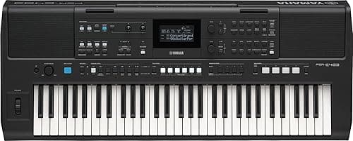 YAMAHA PSR-E483 Keyboard - Modern Portable Keyboard with 61 Touch Sensitive Keys, 860 Voices with 15 Super Articulation Lite, 345 Styles, Powerful Speaker and USB-C - Black