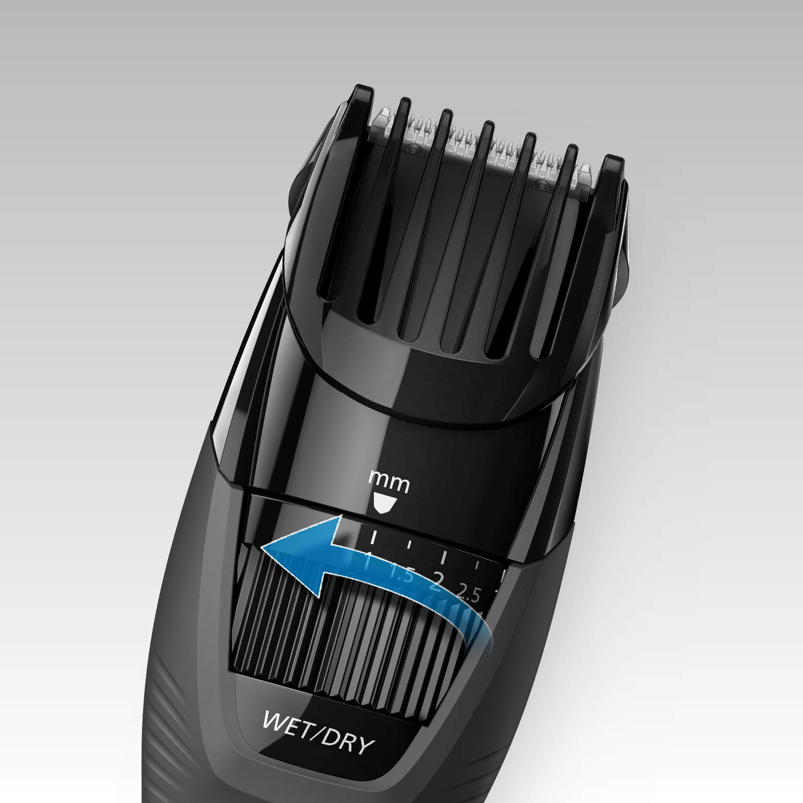 Panasonic ER-GB43 Beard Trimmer with 20 Length Settings (0.5-10 mm) with Charging Station Black - 6