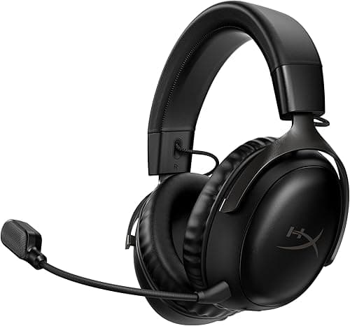 HyperX Cloud III - Casque de Gaming sans fil pour PC, PS5, PS4, jusqu'à 120h de batteries, 2.4GHz Wireless, Mousse à mémoire de forme, 10mm Microphone, Noir