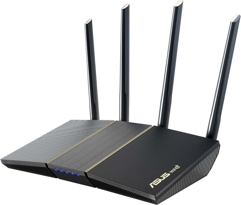 ASUS RT-AX57 - Routeur Wi-FI 6 AX3000, Double Bande, Routeur Extensible, OFDMA, MU-MIMO, Sécurité AiProtection par TrendMicro, Adaptive QoS, Connexion Mobile 4G et 5G - 1