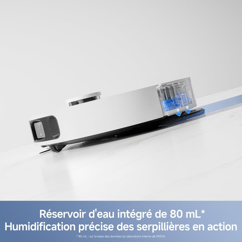 Mova E40 Ultra Robot Aspirapolvere e Lavapavimenti 19000Pa con Svuotamento Automatico, Autopulizia Panno, Sollevamento 10.5mm e Rilevamento Ultrasuoni Tappeti - 7