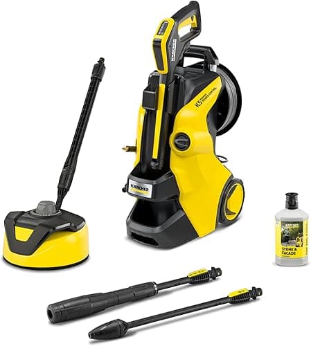 Kärcher Idropulitrice K 5 Premium Power Control Flex Home, Pressione max. 145 bar, Portata 500 l/h, Area di Lavoro 40 m²/h, Pistola Alta pressione, Ugello Rotante, Lavasuperfici