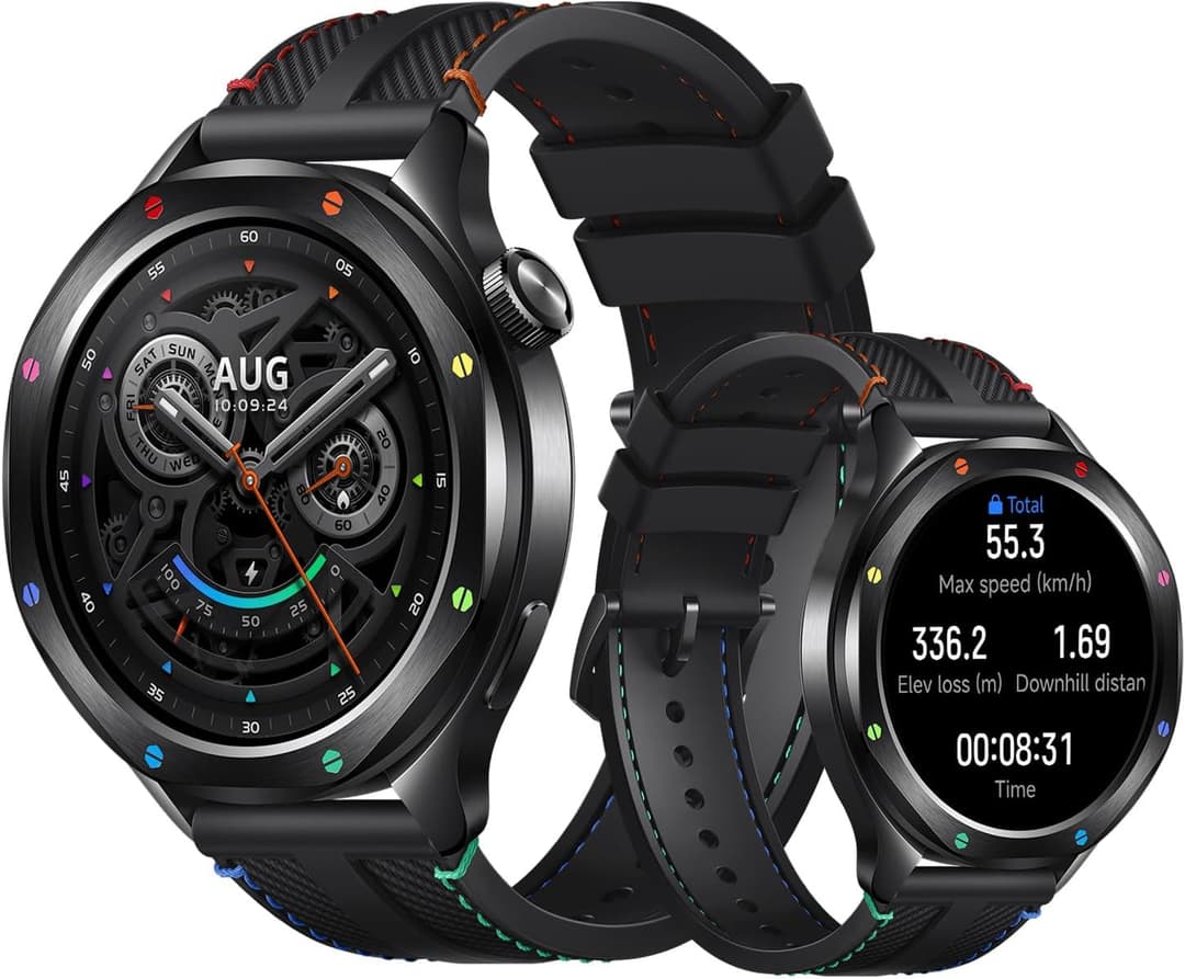 XIAOMI Watch S4 Smartwatch, Running Watch, Fitness Tracker, 36mm AMOLED, 15 days battery life, Bluetooth calling, 150+ sports modes, dual-band GPS, NFC, Android & iOS, Rainbow
