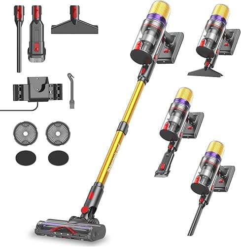 Aodebiao V16 Aspirateur Balai sans Fil 55Kpa/600W/80Mins,…