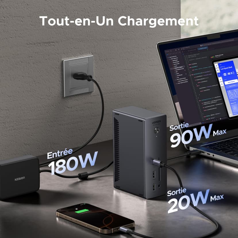 UGREEN Revodok Max 213 Thunderbolt 4 Dock 40Gbps (Dual 4K @ 60Hz, Single 8K Display), 13-in-1 Docking Station 90W Charging for Laptop, 2.5Gbps Ethernet, microSD & SD 4.0, 3.5 mm Aux - 6