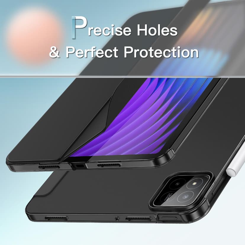 JETech Case for Xiaomi Pad 8/8 Pro & Pad 7/7 Pro (11.2-Inch, 2026/2025 Model), Slim Translucent Back Tri-Fold Stand Protective Tablet Cover with Auto Wake/Sleep (Black) - 3