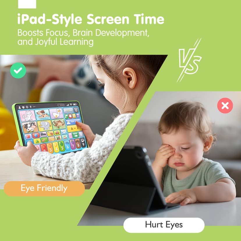 hahaland Multilingual (EN/DE/FR/IT/ES) Baby Learning Tablet for 1 Year Old+ Boys & Girls, Musical Educational Toys, Interactive Kids Tablet with Sounds, Songs, Piano, Q&A Games, Learning Toy Gifts - 4