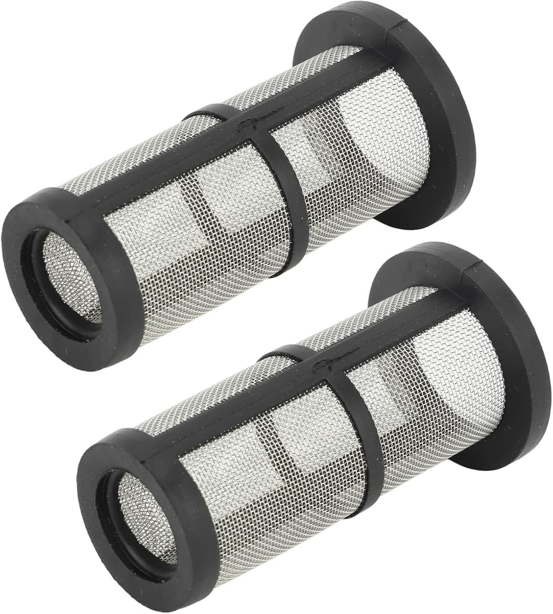 2pcs In-Line Filter Screen Replacement Stainless Steel Rubber for Pool Cleaner, Fine Mesh Filters Fine Sand Compact Design, Pool Maintenance, Backyard Cleaning, Travel Use