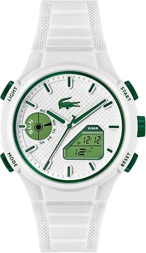Lacoste Montre Quartz Multifonction Analogique-Digitale pour homme Collection LC33 avec Bracelet en silicone