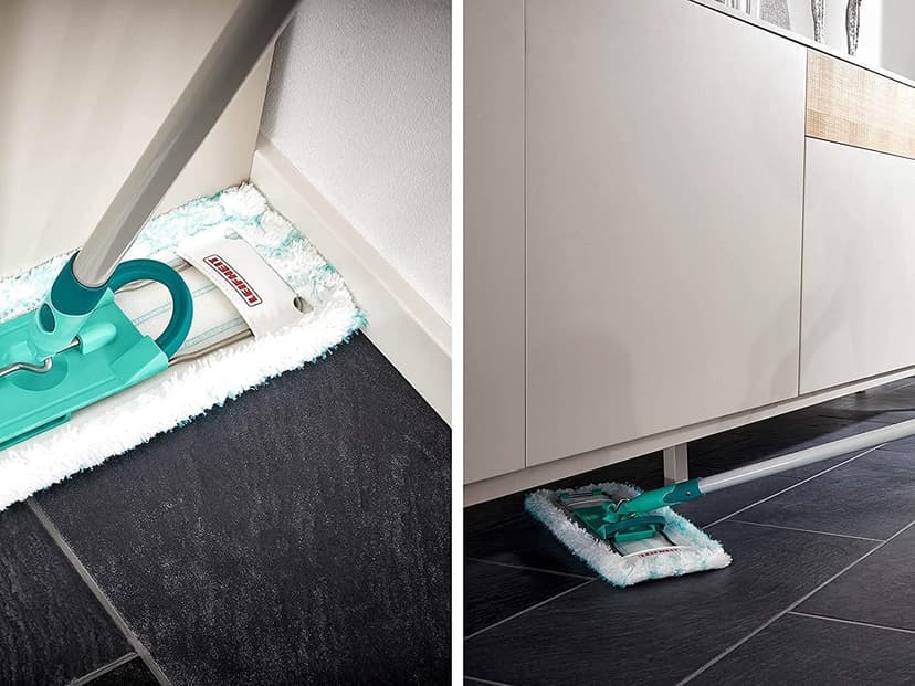 Leifheit Profi Compact Wringer Set, XL 42cm Flat Mop Head, 3-part Handle, Easy Wringing System, Turquoise - 6