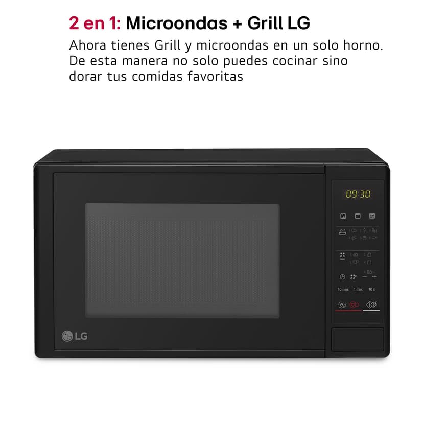 LG MH6042D Microwave Grill 20 Liter, 700 W, 5 Power Levels, Easy Cleaning, Black - 3