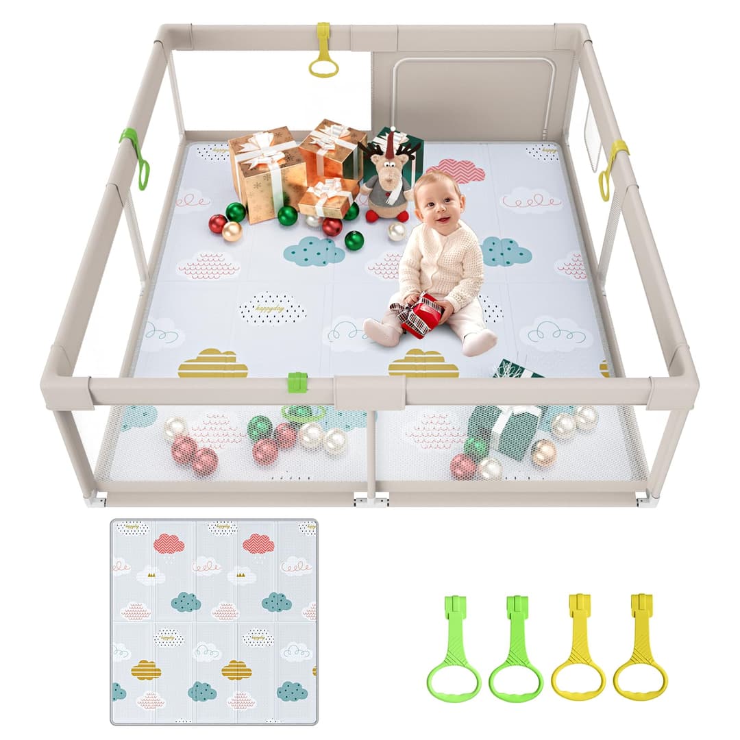 UANLAUO 150x150cm Parc Tapis et aire de jeu non toxique p…