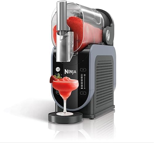 Ninja SLUSHi Ice Drink Maker, Make Slush, Frozen Cocktails, Frappé, Milkshakes and Ice Fruit Juice, No Ice Cream or Preparation Required, WhisperChill Technology, 1.9L Capacity, Blue and Grey FS301EU