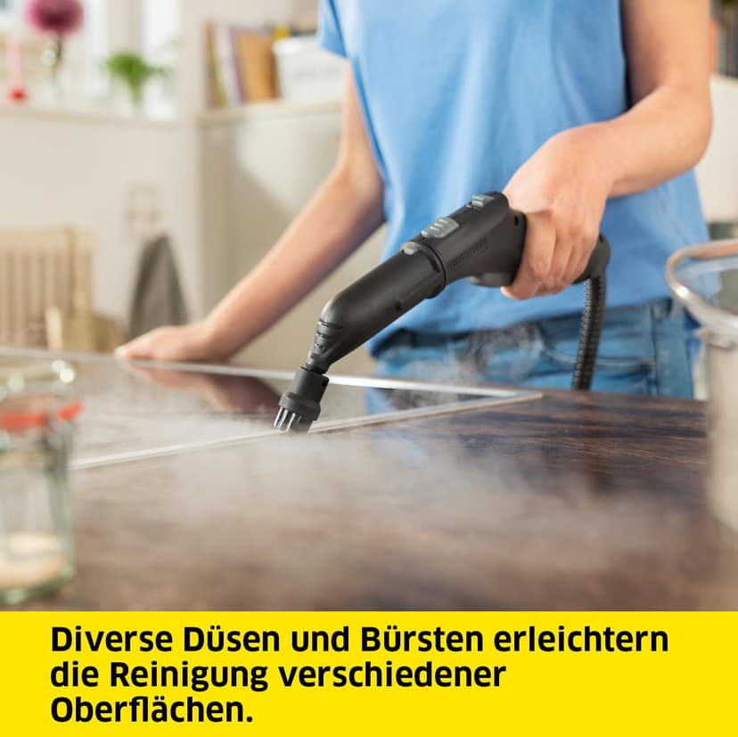 Kärcher Nettoyeur Vapeur SC 3 Deluxe, Pression Vapeur : 3,5 bar, Préchauffage : 30 s, Puissance : 1 900 W, Surface : 75 m², Réservoir : 1 l, avec Kit de Nettoyage de Sol, Buses et Brosse Ronde - 4