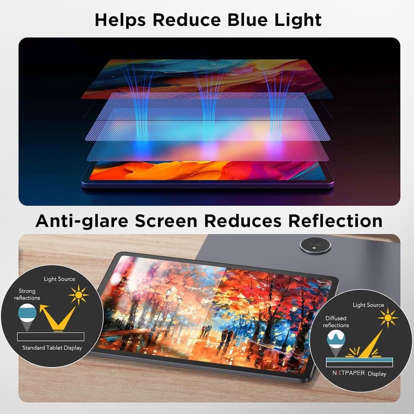TCL NXTPAPER 14 + Flip Case + T-Pen - NXTPAPER 14 Inch Wi-Fi Display Tablet 16GB RAM (8GB+8GB Ram Expansion) 256GB ROM Battery 10000mAh Fast Charging 33W - Charger + Case and Pen, Grey - 5