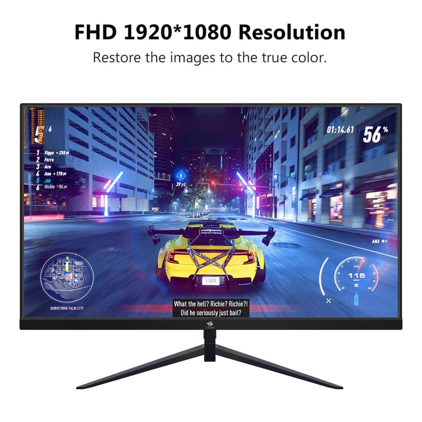 Z-Edge 24.5 Inch Gaming Monitor 300Hz (DP) 240Hz (HDMI) 1ms MPRT Full HD LED Monitor, 300cd/m² Brightness, 16:9 IPS Panel, FreeSync, HDR10, HDMI & DisplayPort, VESA Mountable - Black - 7