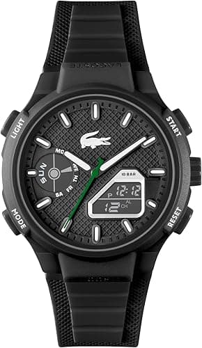 Lacoste Montre Quartz Multifonction Analogique-Digitale pour homme Collection LC33 avec Bracelet en silicone