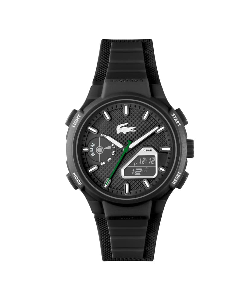 Lacoste Montre Quartz Multifonction Analogique-Digitale pour homme Collection LC33 avec Bracelet en silicone - 1