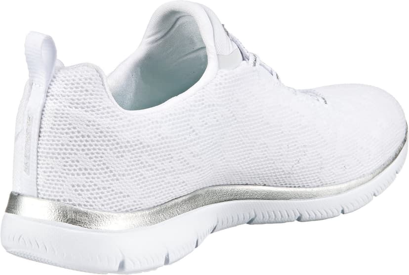 Skechers Women's Summits Leopard Spot Trainers,White Mesh / Silver Trim,5 UK - 5