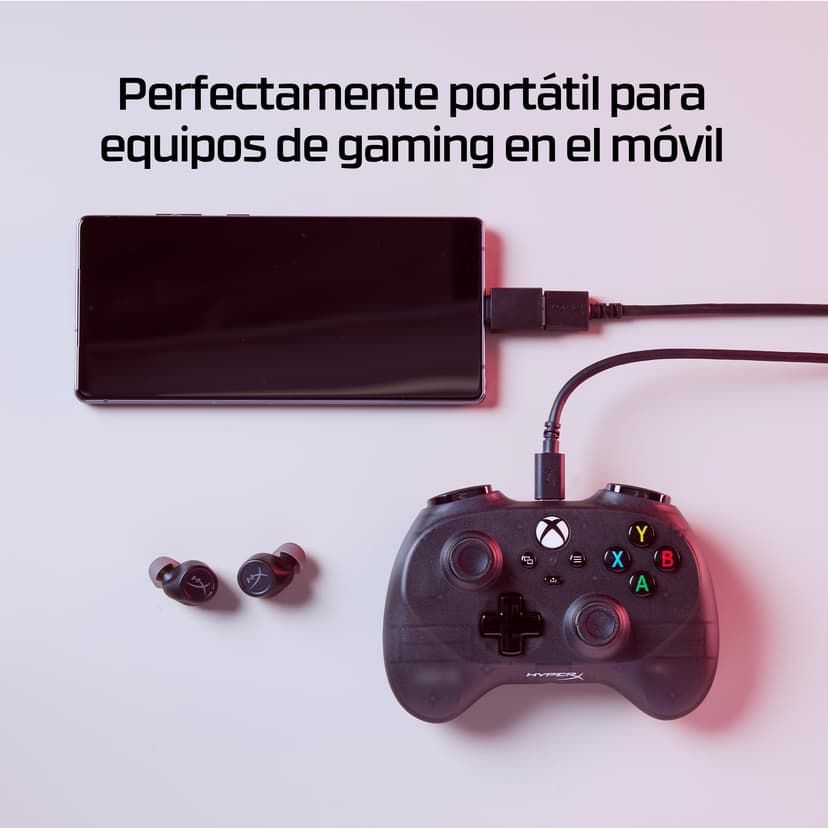 HyperX Clutch Tan - Manette gaming mini compacte noire avec câble pour Xbox Series X|S sous licence et fonctionnalité complète - 7