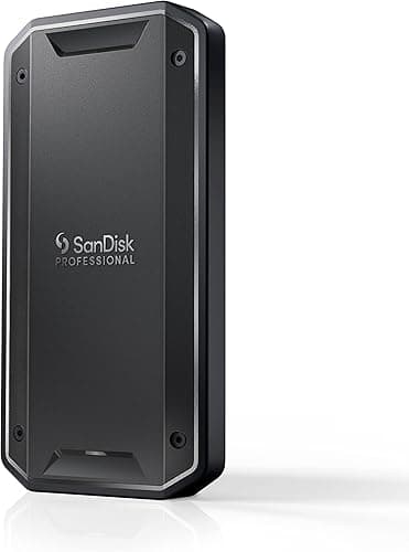 SanDisk Professional 2 To PRO-G40 SSD, jusqu'à 2700 MB/s, Disque SSD portable Thunderbolt 3 (40Gbps), USB-C (10Gbps), Ultra-robuste avec un indice IP68 pour la résistance à l'eau et à la poussière