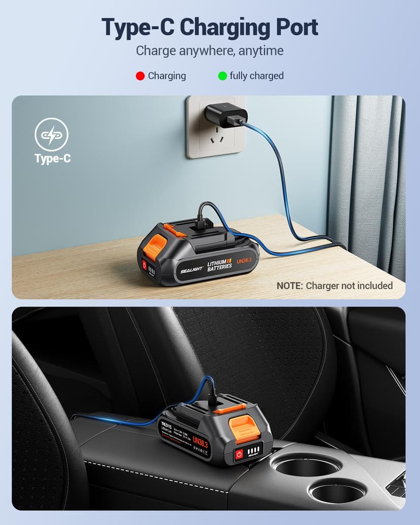 SEALIGHT Aspirateur Voiture sans Fil, 35000PA Aspirateur a Main avec 2er Batteries Rechargeables, Moteur sans Balai, Mini Aspirateur pour Voiture Cuisine Maison des Poils d'animaux - 7