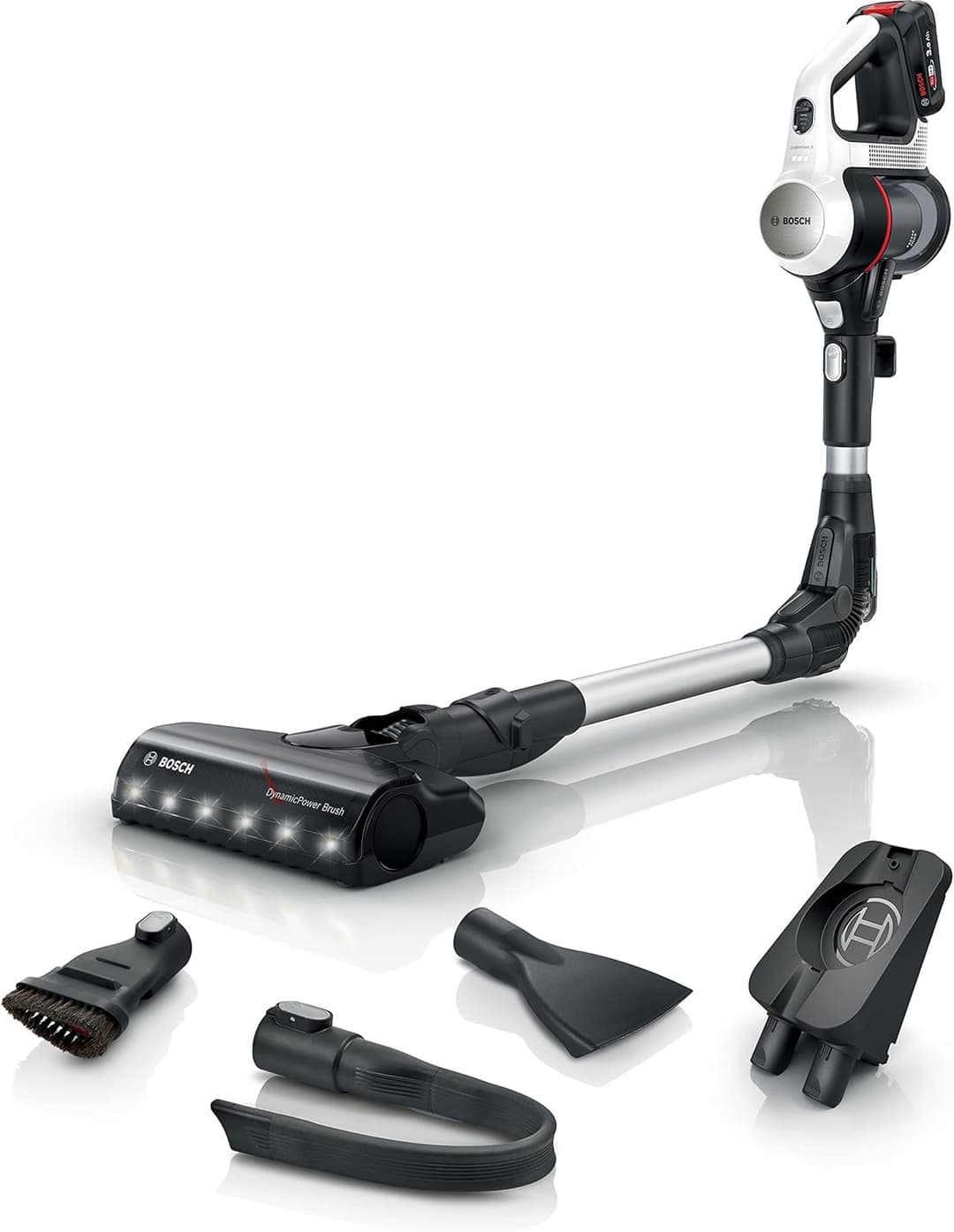 BOSCH BBS711W - Aspirateur Balai Multifonction sans fil Unlimited blanc - batterie Power For All 18 V lithium-ion 3Ah