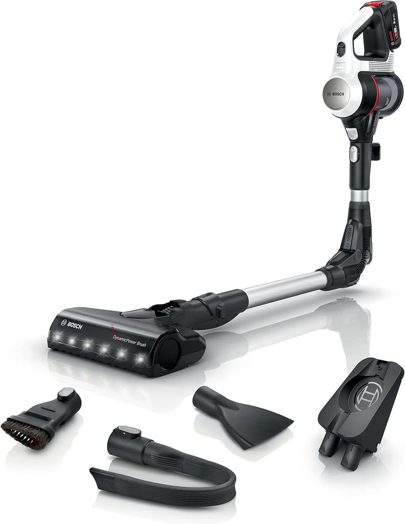 Bosch, vacuum cleaner, Unlimited 7, battery 3.0 Ah, Flexible Tube, Light weight, accessories, LED lighting, white, BBS711W - 1