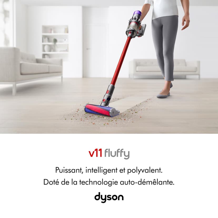 Dyson V11™ Fluffy aspirapolvere senza filo, 185 Airwatt, autonomia 60 minuti, tecnologia anti-groviglio, aspirapolvere per pavimenti e portatile - 2