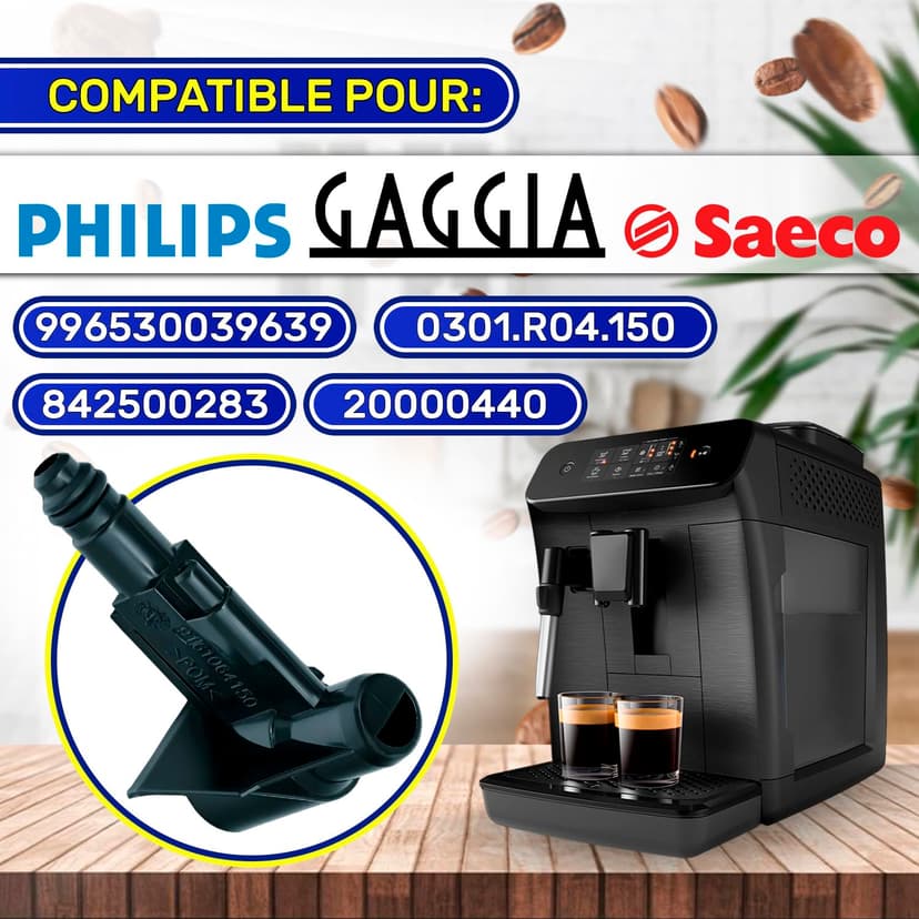 Einfüllstutzen für Kaffeevollautomat mit Originalcode 996530039639 0301.R04.150 842500283 für Philips für Gaggia für Saeco - MADE IN ITALY - Garantie 10 Jahre - MONTERAL - 2