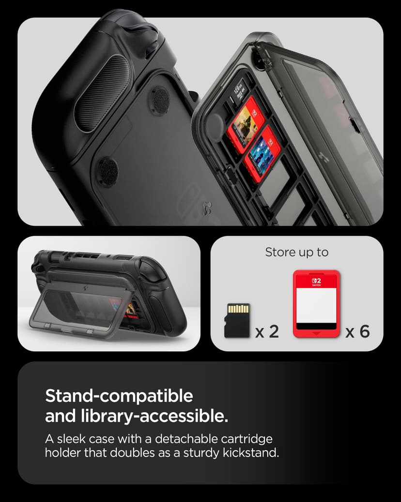 Spigen Snap Switch Case Compatible with Nintendo Switch 2 - Black - 3
