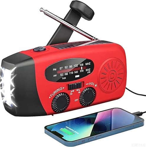 Radio Solaire d’Urgence, Radio à Manivelle Auto-alimentée…