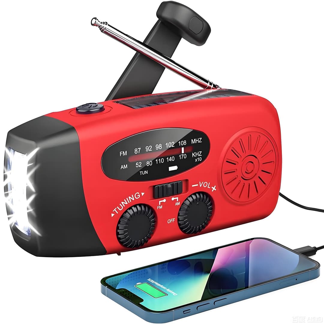 Radio Solaire d’Urgence, Radio à Manivelle Auto-alimentée…