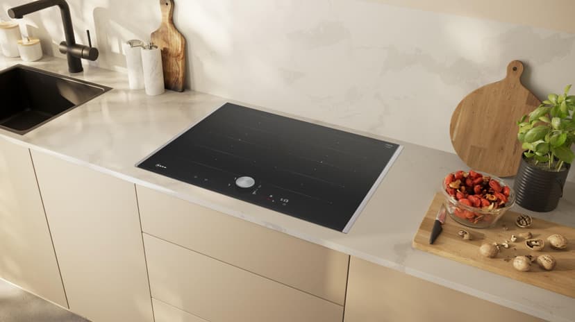 Neff, Home Connect T67TTX4L0 Self-contained Flex Induction Hob with Twist Pad Control, N90, Width 70 cm, Black with Frame - 3