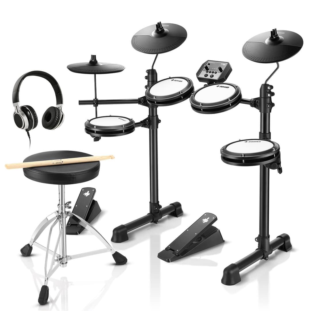 Donner DED-80 Electric Drum Kit, Electronic Drum Sets for…