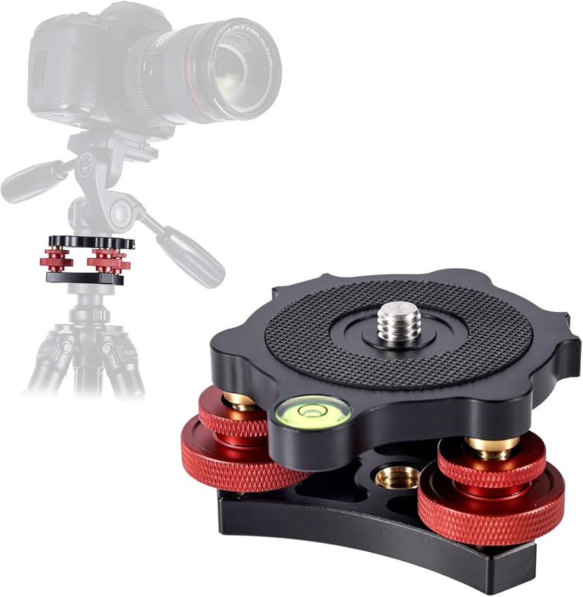 Tripod Leveling Base, Camera Leveler with Bubble Level 3 … - 1