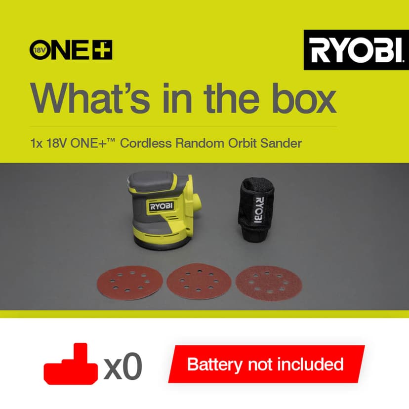RROS18-0 18V ONE+ Cordless Random Orbit Sander (Bare Tool) - 6