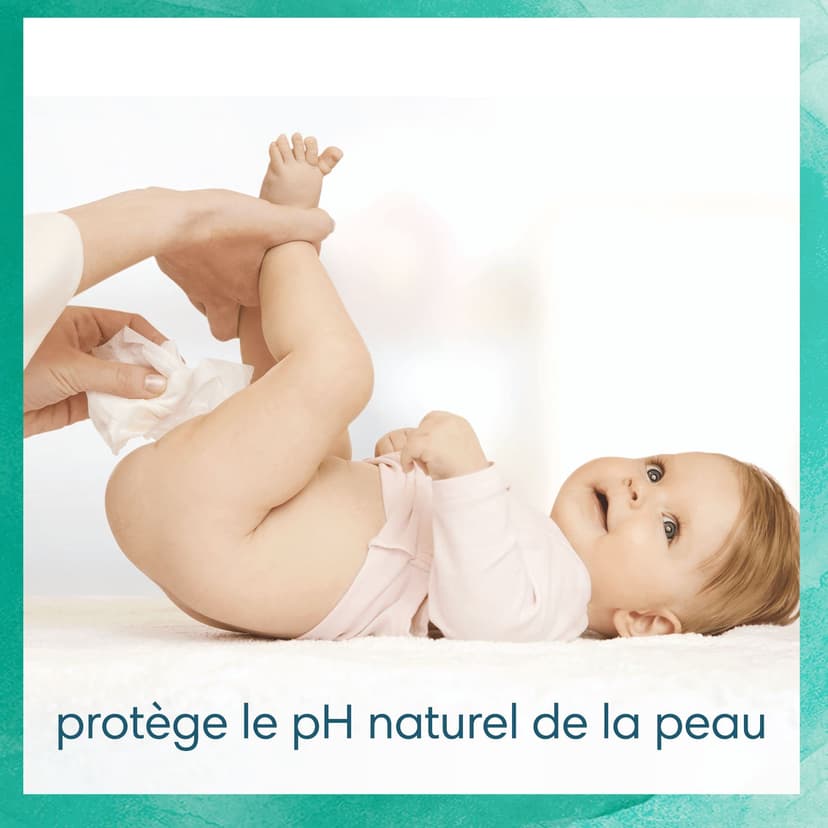 Pampers Harmonie Aqua Wet Wipes - 15 Packs of 48 Wipes, Restores Skin's Natural pH Value, Light Lotion with 99% Water - 4