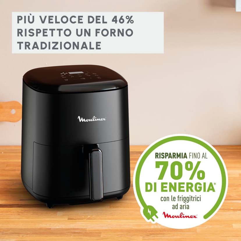 Moulinex Easy Fry Max 5L Air Fryer for Cooking in a Short Time, Energy Saving Up to 70%, Intuitive Control Panel, 10 Automatic Programs, Up to 6 People, EZ245820 - 3
