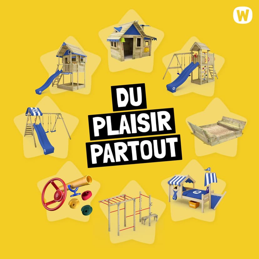 Disney Le Roi Lion Quest Aire de Jeux de Wickey - Structure d'escalade, Tour d'escalade, Jeux de Jardin pour Enfants - Aire de Jeux extérieure en Bois avec bac à Sable - 9