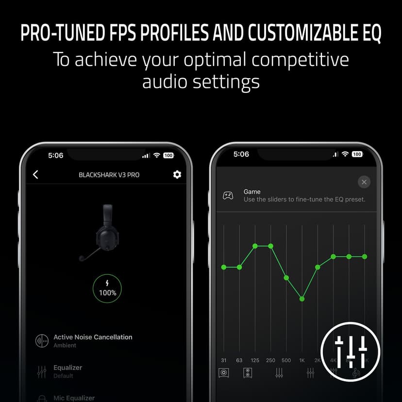 Razer BlackShark V3 Pro for PlayStation - Wireless Active Noise Cancellation Esports Headset ANC - TriForce 50 mm Drivers - HyperSpeed 2,4 GHz - THX Spatial Audio - PS5/PC | White - 8