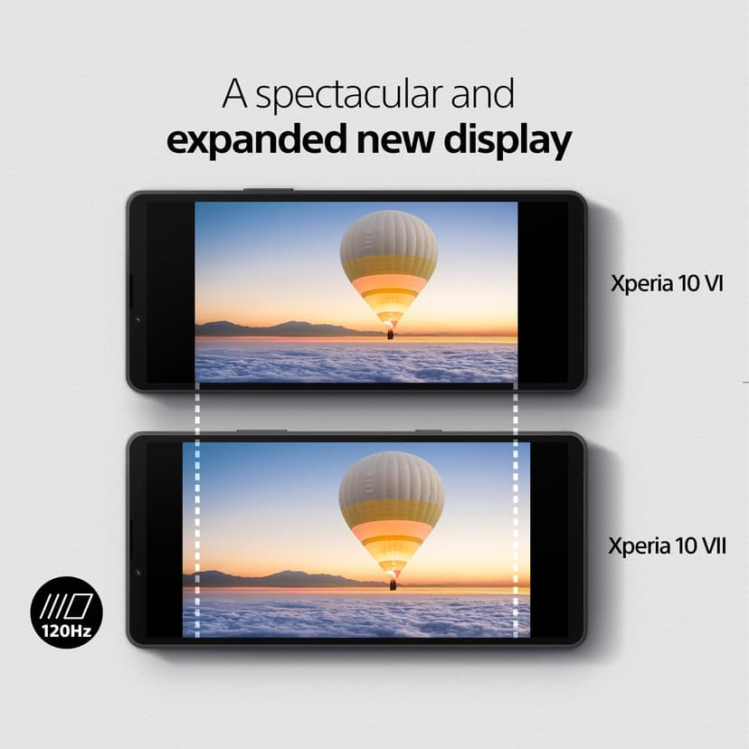 Sony Xperia 10 VII – 6.1" 19.5:9 OLED display with 120 Hz, 5,000 mAh battery, 16 mm ultra-wide-angle lens, 3.5 mm audio jack, Android 15, IP65/68, Dual SIM hybrid, Charcoal Black - 9