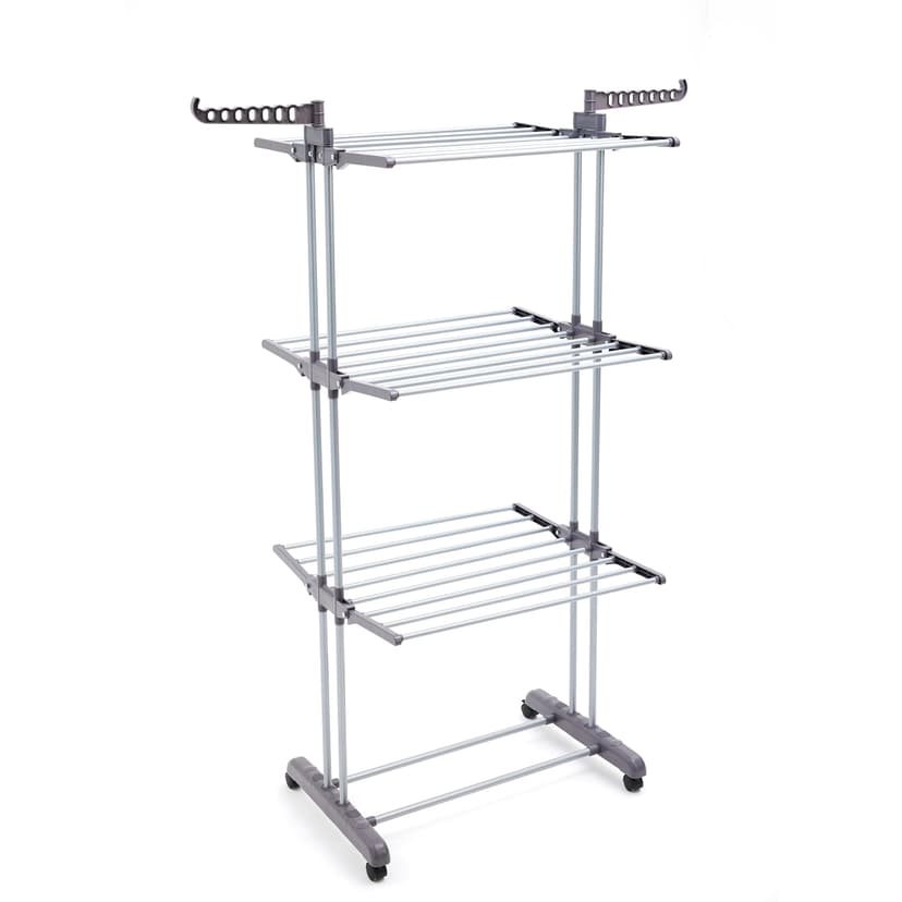 Amazon Basics Séchoir à Linge Intérieur, à Ailes Pliables, à 4 Niveaux, 72,9 à 126 x 64 x 173 cm (L x L x H), Argenté, pour Vêtements - 6