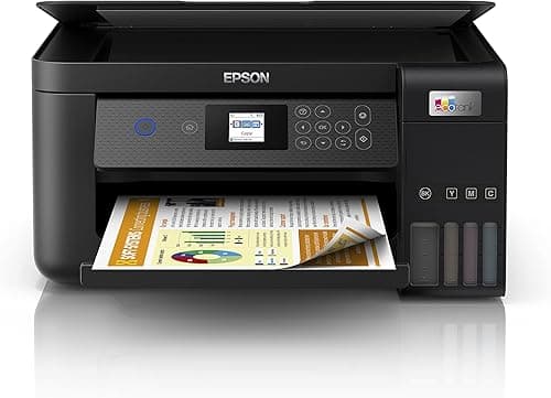 Epson EcoTank ET-2851 A4 Multifunction Printer, High Capacity Refillable Tanks, 5 Bottles Included Equal to 14000pag B/N 5200pag, Color, LCD Display