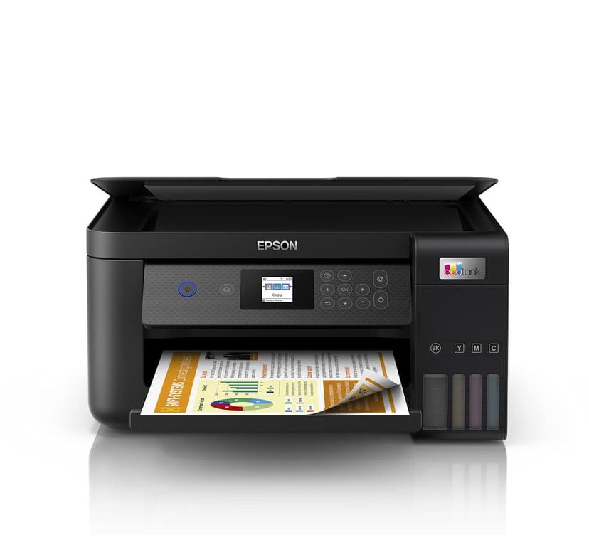Epson EcoTank ET-2851 A4 Multifunction Printer, High Capacity Refillable Tanks, 5 Bottles Included Equal to 14000pag B/N 5200pag, Color, LCD Display - 1