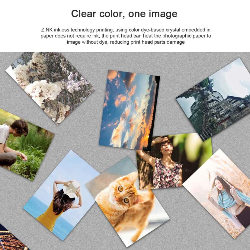 Dewanxin for Xiaomi Pocket Print Paste Paper, 50 sheets 5 x 7.6 cm ZINK Print Paste Paper for Xiaomi Pocket Portable Instant Photo Printer - 7