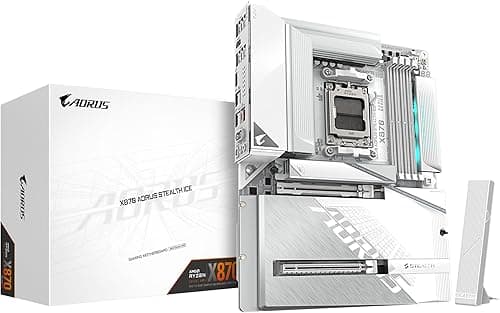 GIGABYTE X870 AORUS Stealth Ice Carte Mère – Prend en Cha…
