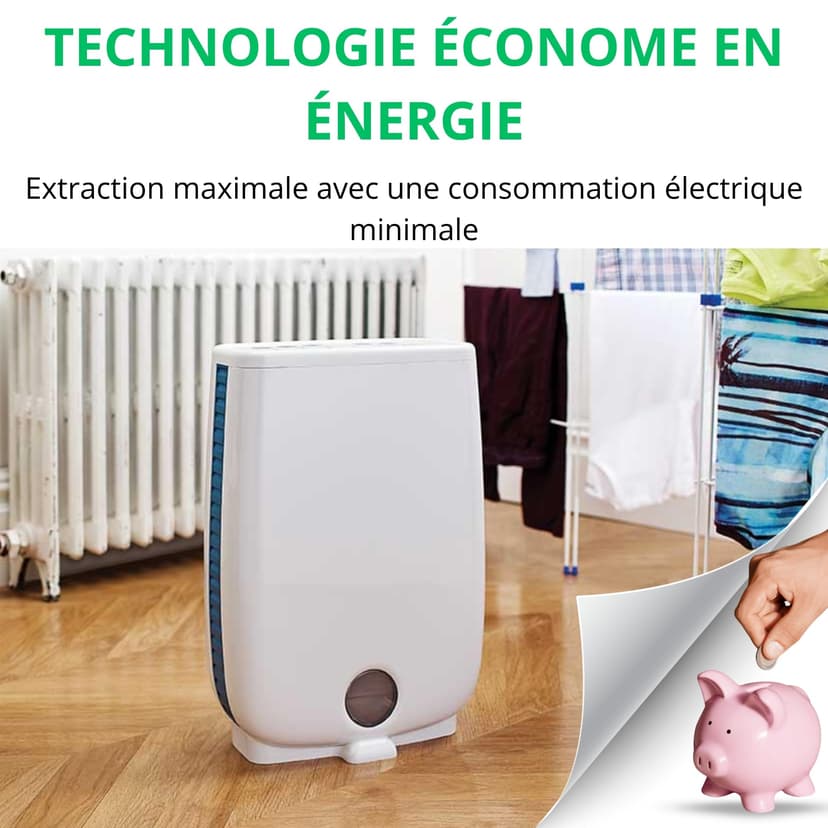 Meaco DD8L desiccating dehumidifier – Ioniser – ideal for use in unheated rooms (below 10 C) – self-restart, white with blue border - 5