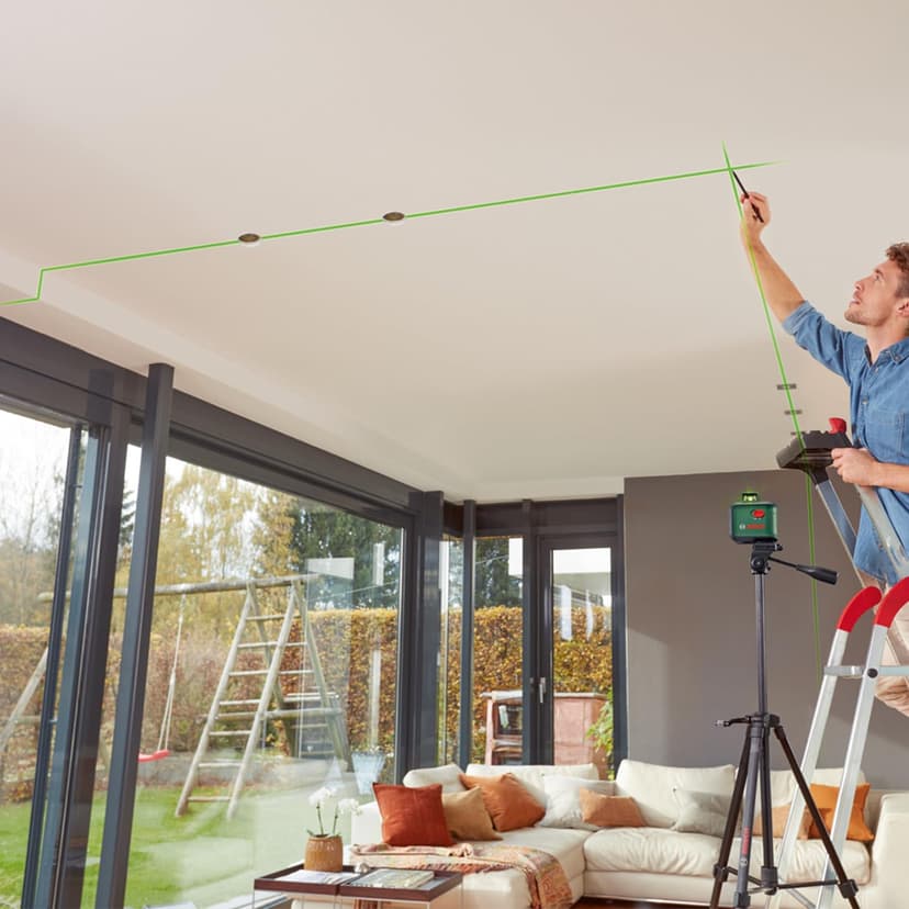 Bosch cross line laser AdvancedLevel 360 with premium tripod (3 laser lines incl. 360° for alignment throughout the entire room, in E-Commerce cardboard box) - 6
